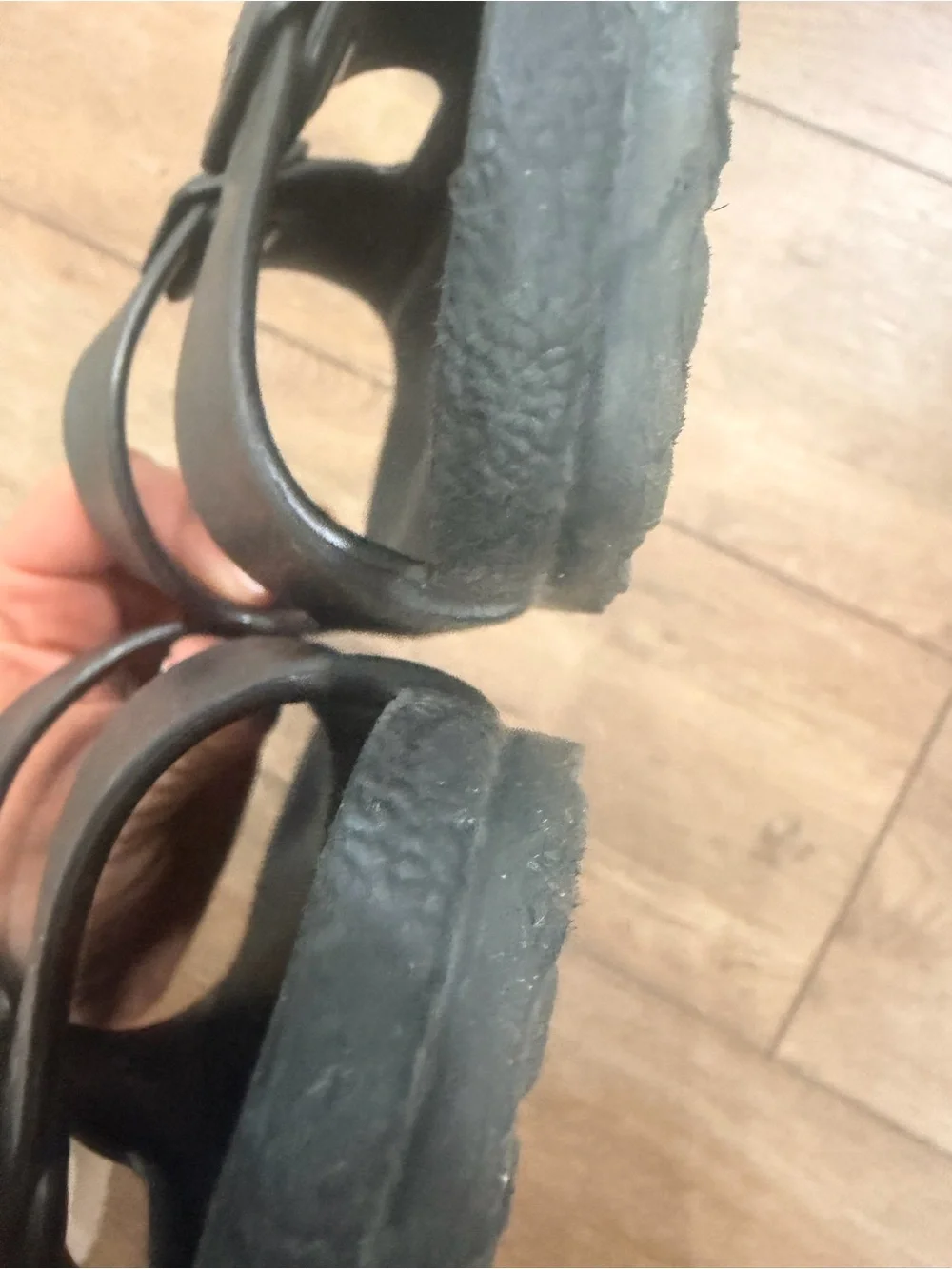 Birkenstock youth Arizona Black Dual-Buckle Slide Sandals